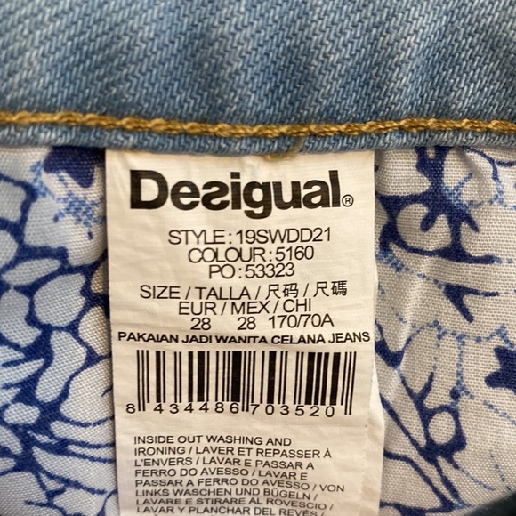 NWT Desigual Colour Embroidery Mom Jeans - Picture 8 of 9